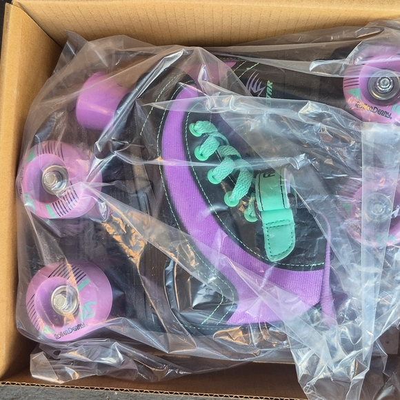 Purple and Green Roller Skates - Picture 1 of 3